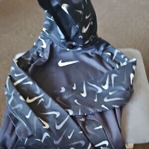 Nike Kids Black and White Swoosh Jacket